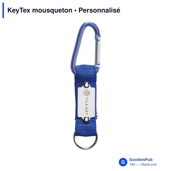 Mousqueton personnalisable KeyTex avec logo pour accessoires clés - Image 4