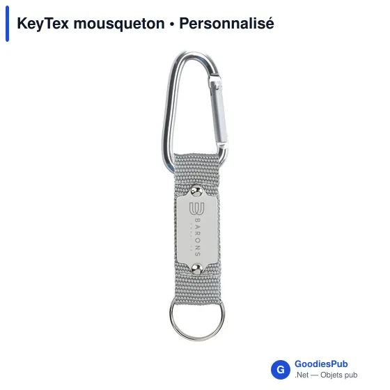 Mousqueton personnalisable KeyTex avec logo pour accessoires clés - Image 5