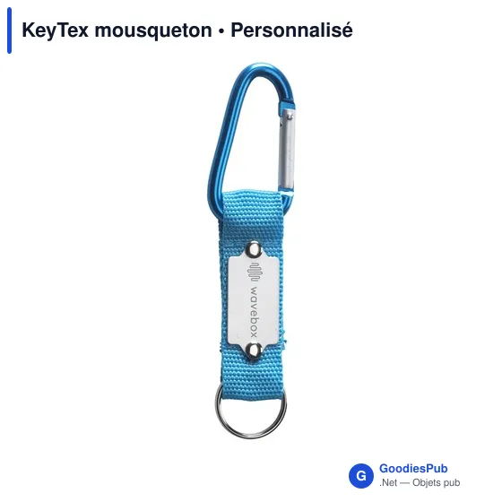 Mousqueton personnalisable KeyTex avec logo pour accessoires clés - Image 6
