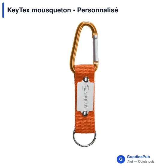 Mousqueton personnalisable KeyTex avec logo pour accessoires clés - Image 7