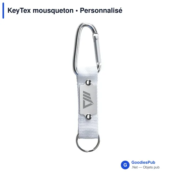Mousqueton personnalisable KeyTex avec logo pour accessoires clés - Image 8