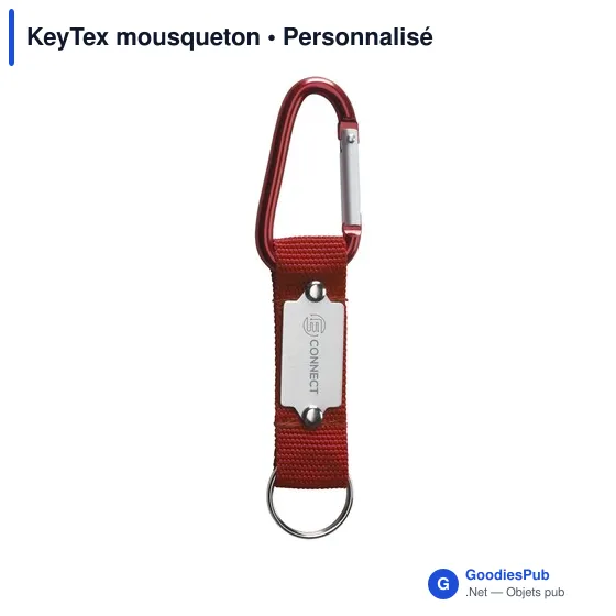 Mousqueton personnalisable KeyTex avec logo pour accessoires clés - Image 10
