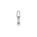 Variante gris - Mousqueton personnalisable KeyTex avec logo pour accessoires clés