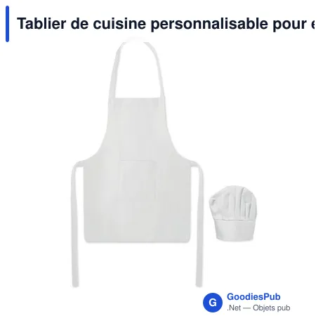Tablier de cuisine personnalisable pour enfants avec logo - KID CHEF