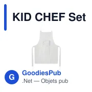 Tablier de cuisine personnalisable pour enfants avec logo - KID CHEF - Miniature 2