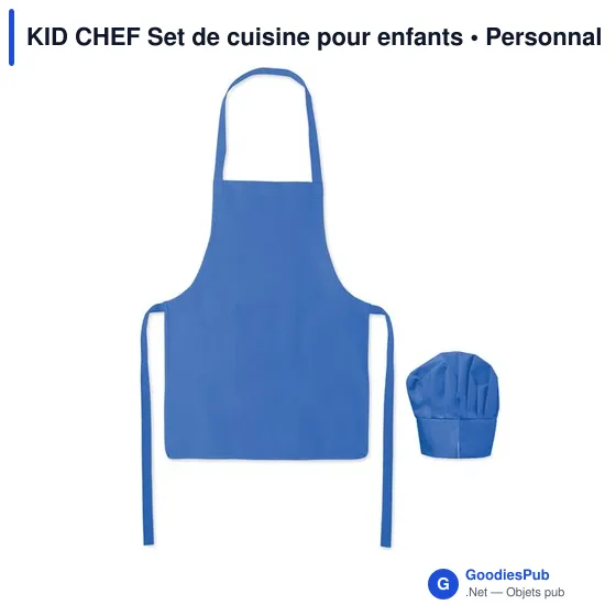 Tablier de cuisine personnalisable pour enfants avec logo - KID CHEF - Image 11