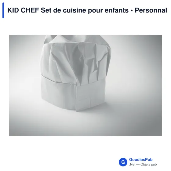 Tablier de cuisine personnalisable pour enfants avec logo - KID CHEF - Image 3