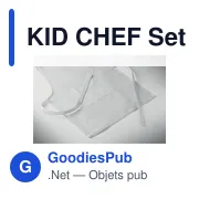 Tablier de cuisine personnalisable pour enfants avec logo - KID CHEF - Miniature 4
