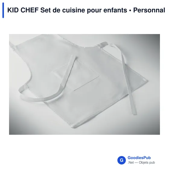 Tablier de cuisine personnalisable pour enfants avec logo - KID CHEF - Image 4
