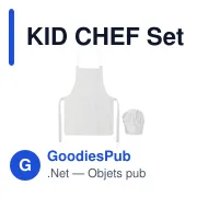 Tablier de cuisine personnalisable pour enfants avec logo - KID CHEF - Miniature 5