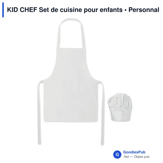 Tablier de cuisine personnalisable pour enfants avec logo - KID CHEF - Image 5