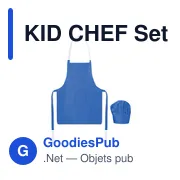 Tablier de cuisine personnalisable pour enfants avec logo - KID CHEF - Miniature 7