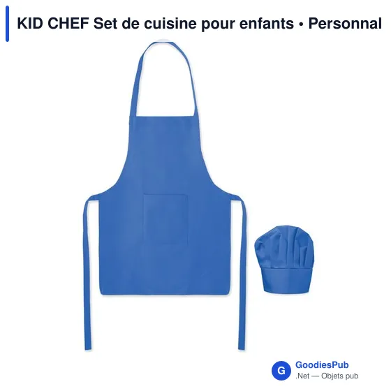 Tablier de cuisine personnalisable pour enfants avec logo - KID CHEF - Image 7