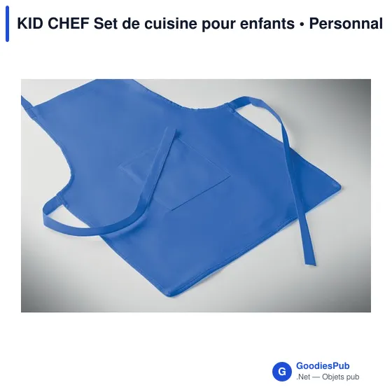 Tablier de cuisine personnalisable pour enfants avec logo - KID CHEF - Image 10