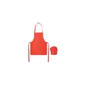 Variante rouge - Tablier de cuisine personnalisable pour enfants avec logo - KID CHEF