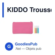 KIDDO Trousse à crayons avec feutres - Miniature 2
