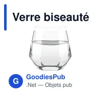 Verre biseauté personnalisable KIMBERO pour logo et cadeaux d'entreprise - Miniature 1