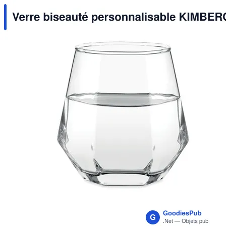 Verre biseauté personnalisable KIMBERO pour logo et cadeaux d'entreprise