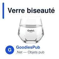 Verre biseauté personnalisable KIMBERO pour logo et cadeaux d'entreprise - Miniature 2