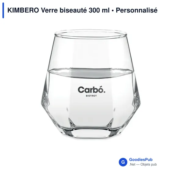 Verre biseauté personnalisable KIMBERO pour logo et cadeaux d'entreprise - Image 2