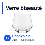 Verre biseauté personnalisable KIMBERO pour logo et cadeaux d'entreprise - Miniature 5