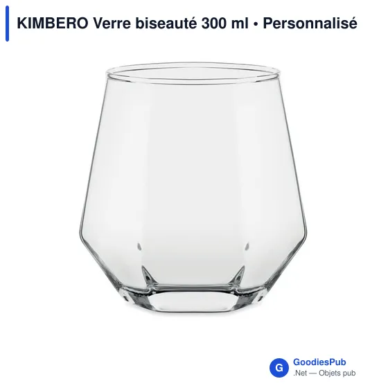 Verre biseauté personnalisable KIMBERO pour logo et cadeaux d'entreprise - Image 5
