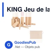 KING Jeu de lancer en bois pin - Miniature 1