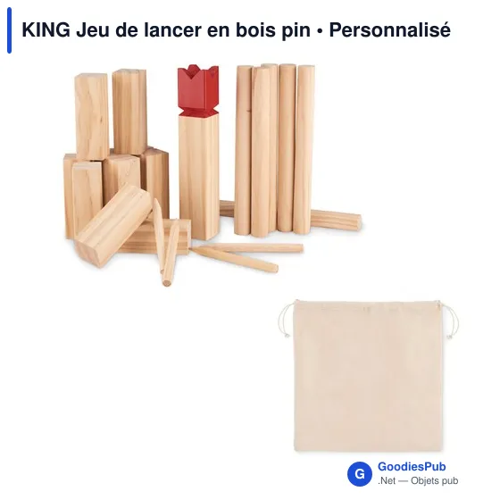 KING Jeu de lancer en bois pin - Image 1