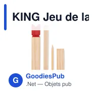 KING Jeu de lancer en bois pin - Miniature 2