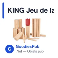 KING Jeu de lancer en bois pin - Miniature 3
