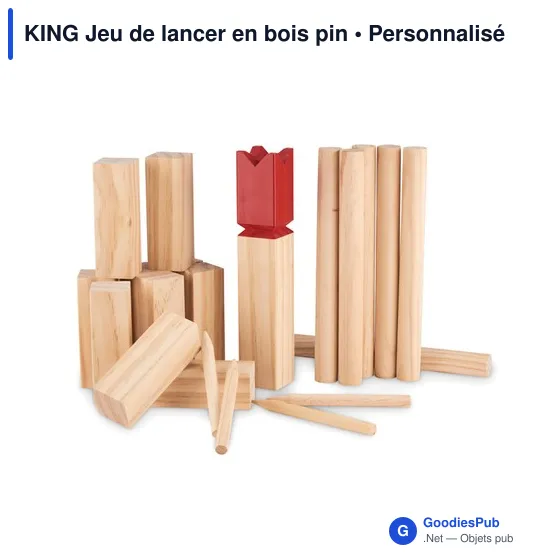KING Jeu de lancer en bois pin - Image 3