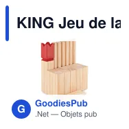 KING Jeu de lancer en bois pin - Miniature 5