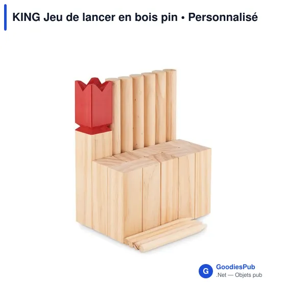 KING Jeu de lancer en bois pin - Image 5