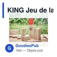 KING Jeu de lancer en bois pin - Miniature 7