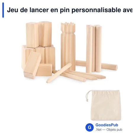 Jeu de lancer en pin personnalisable avec logo - KING PETIT
