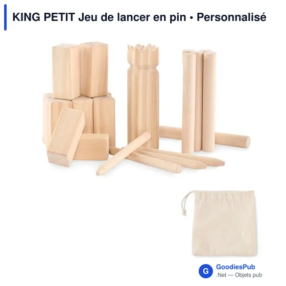 Jeu de lancer en pin personnalisable avec logo - KING PETIT - Image 1