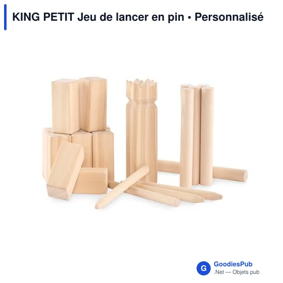 Jeu de lancer en pin personnalisable avec logo - KING PETIT - Image 2