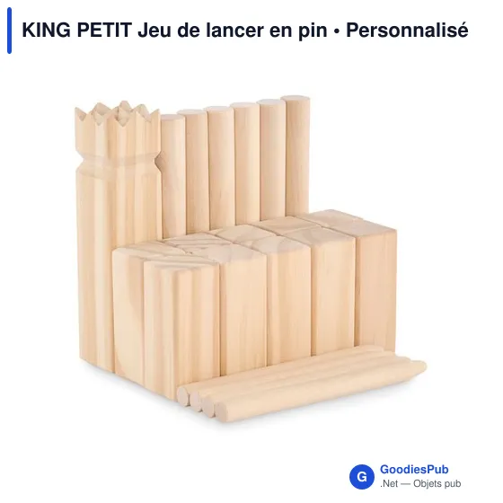 Jeu de lancer en pin personnalisable avec logo - KING PETIT - Image 3