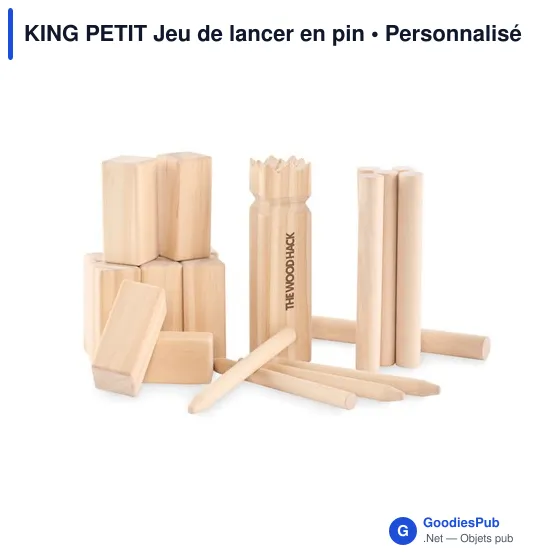 Jeu de lancer en pin personnalisable avec logo - KING PETIT - Image 4