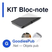 Bloc-notes déperlant personnalisable avec logo - KIT - Miniature 1