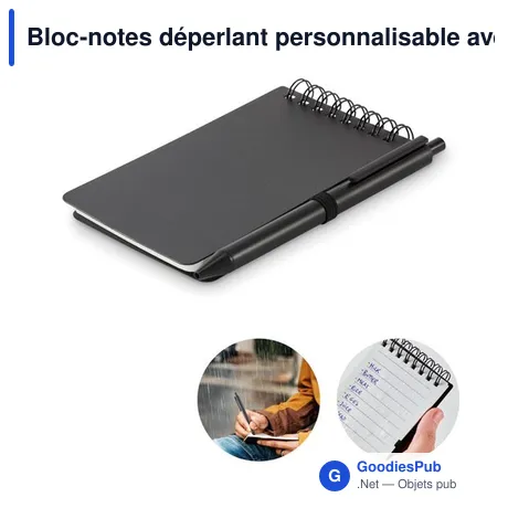 Bloc-notes déperlant personnalisable avec logo - KIT