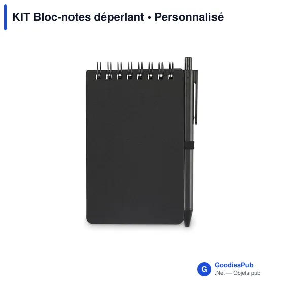Bloc-notes déperlant personnalisable avec logo - KIT - Image 2