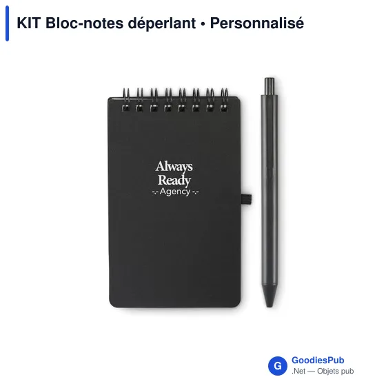 Bloc-notes déperlant personnalisable avec logo - KIT - Image 6