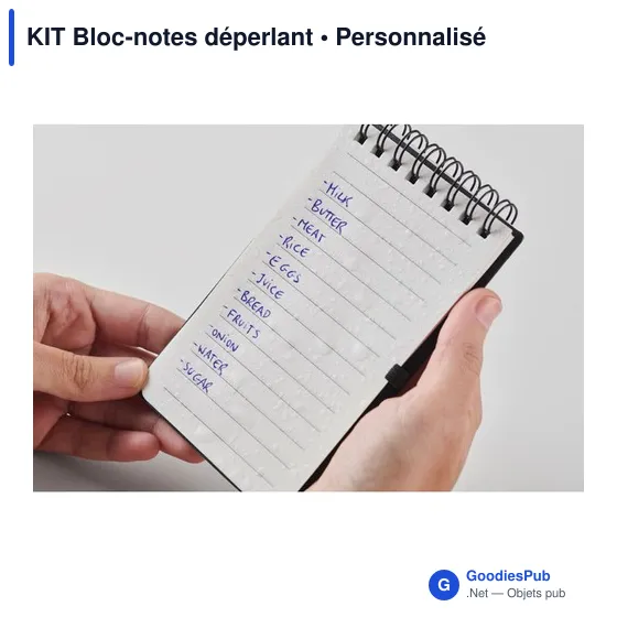 Bloc-notes déperlant personnalisable avec logo - KIT - Image 10