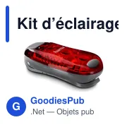 Kit d’éclairages de vélo, avertisseurs Hama 2 pièces - Miniature 1