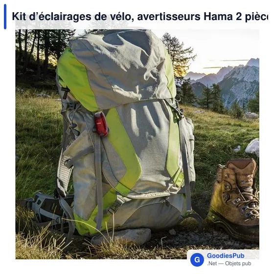 Kit d’éclairages de vélo, avertisseurs Hama 2 pièces - Image 2