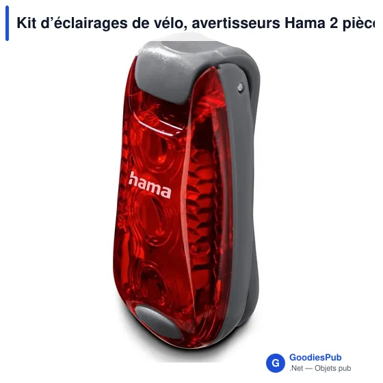 Kit d’éclairages de vélo, avertisseurs Hama 2 pièces - Image 4