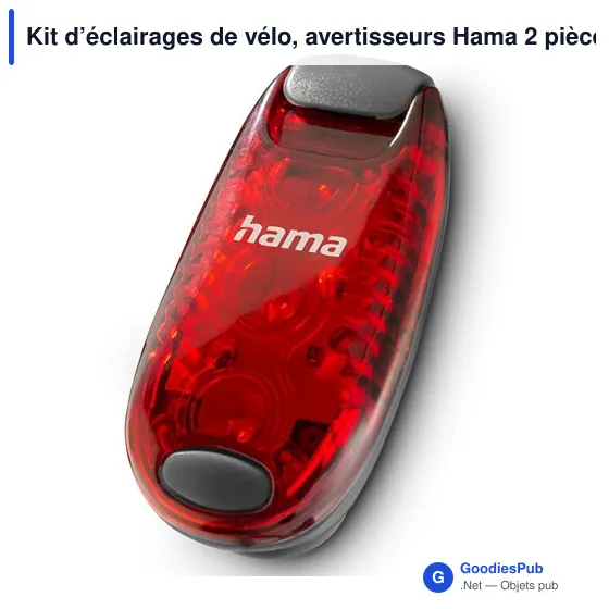 Kit d’éclairages de vélo, avertisseurs Hama 2 pièces - Image 5