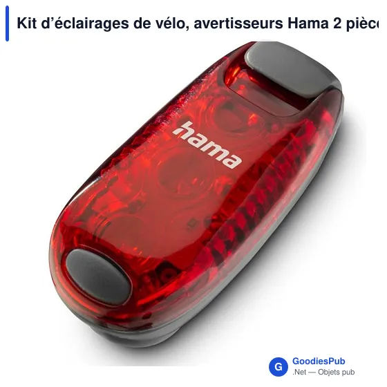 Kit d’éclairages de vélo, avertisseurs Hama 2 pièces - Image 6