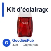 Kit d’éclairages de vélo, avertisseurs Hama 2 pièces - Miniature 8